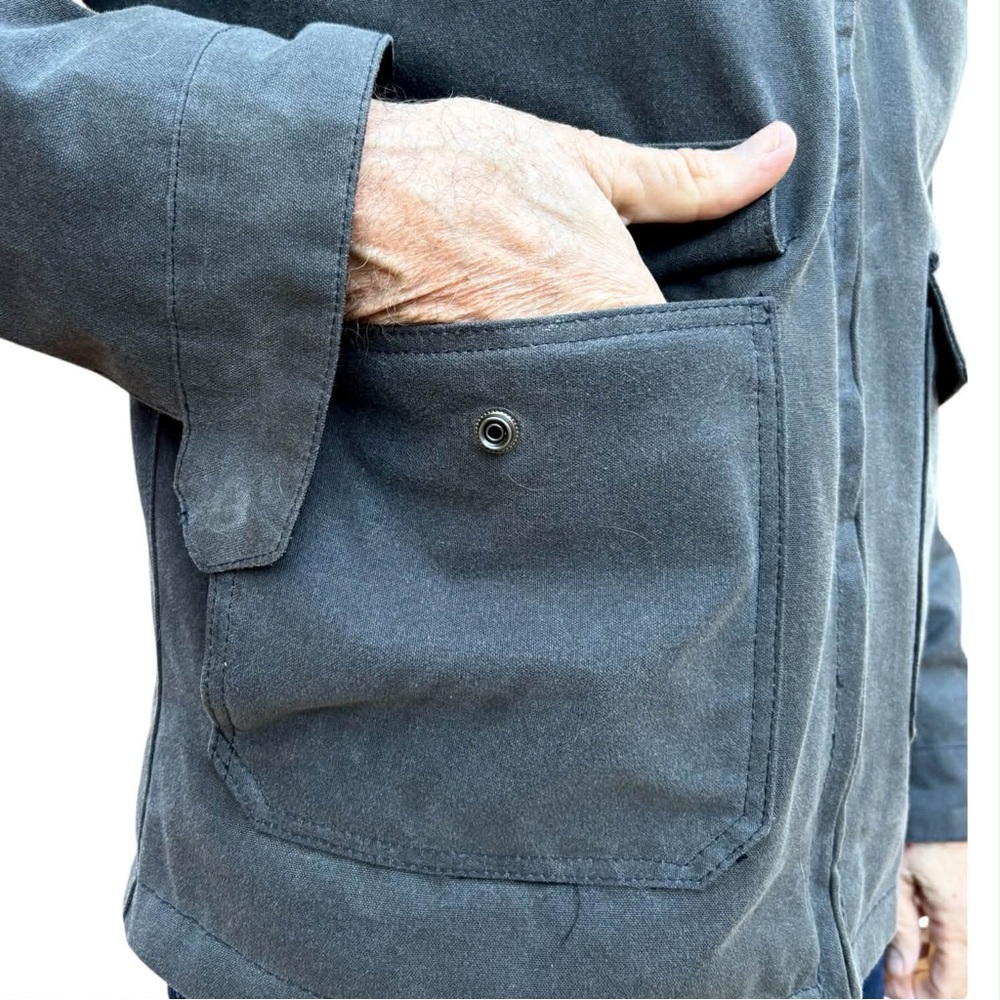 SOLD - Iron & Resin Navigator Jacket Waxed Canvas 1st Generation Charcoal Grey - Picture 10 of 12